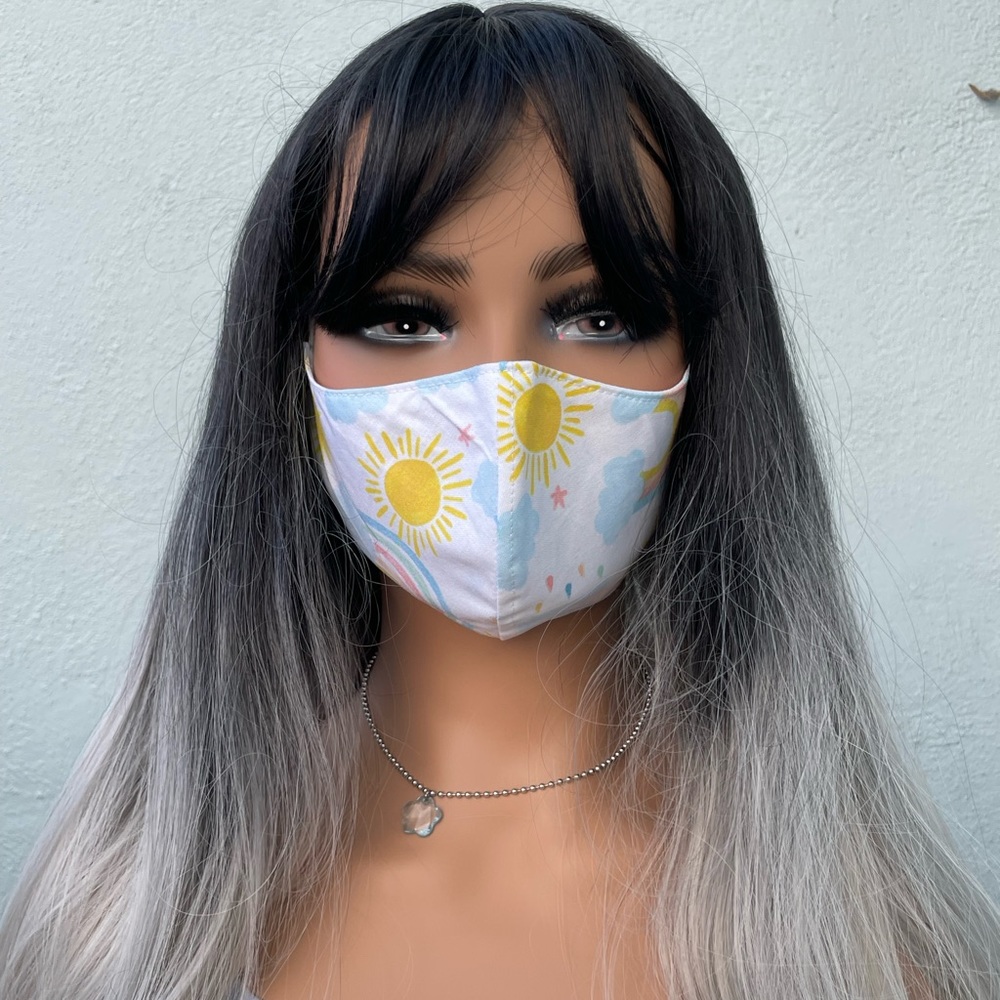 Beautiful Unique Handmade Masks ✨Sunny & Rainbow Mask ☀️🌈✨